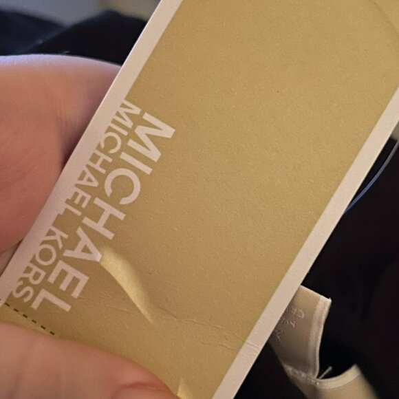 NWT Michael Kors Off-The-Shoulder Black Top XL Statement Sleeve Chic - Picture 10 of 12